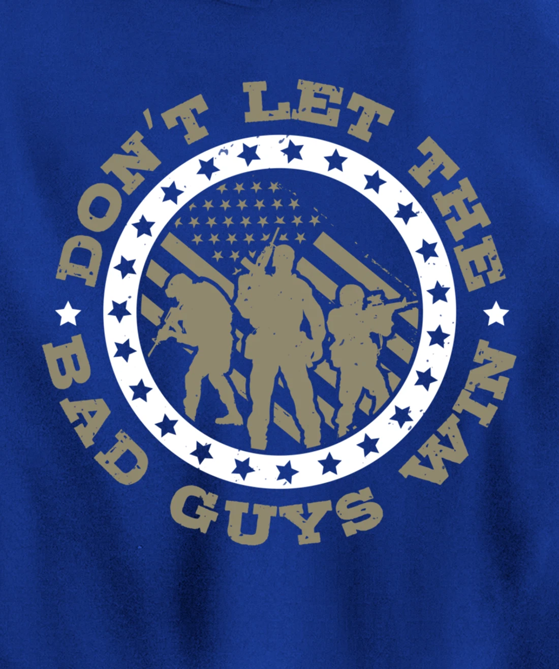 Dont Let The Bad Guys Win, US Flag, US Military Veterans Day Pullover Hoodie