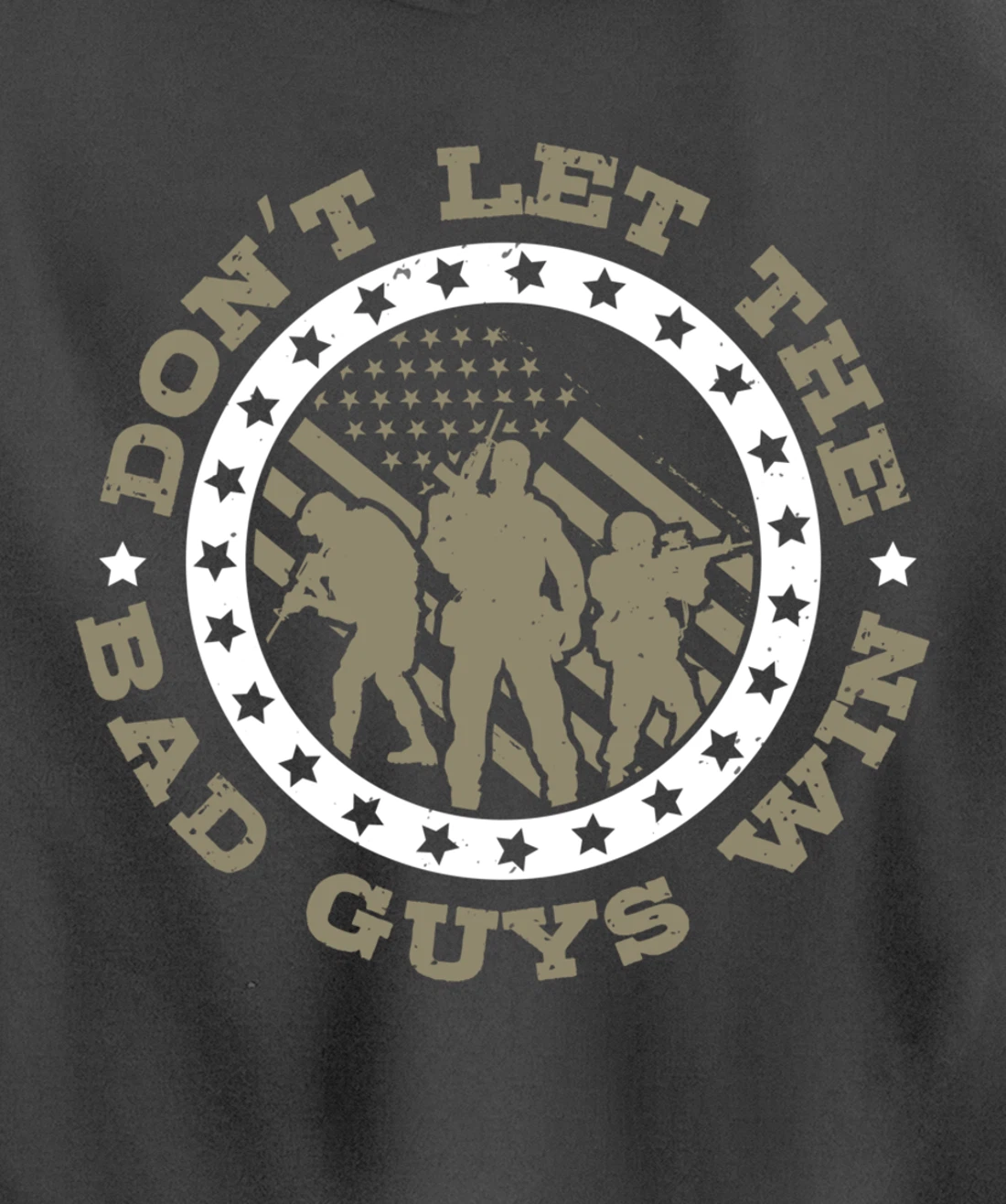 Dont Let The Bad Guys Win, US Flag, US Military Veterans Day Pullover Hoodie