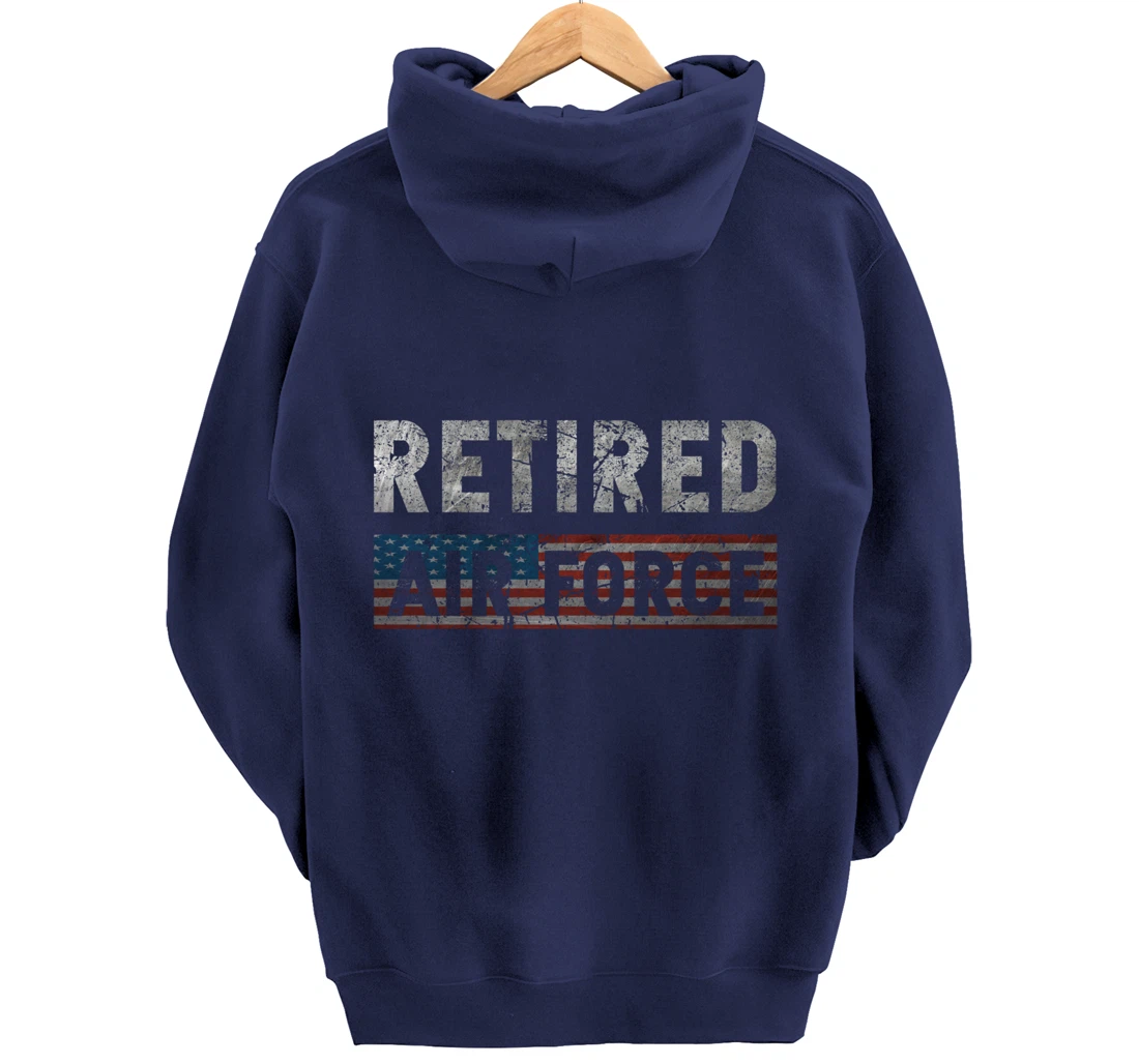 Air Force Retired Veteran Air Force Retirement Veteran Pullover Hoodie