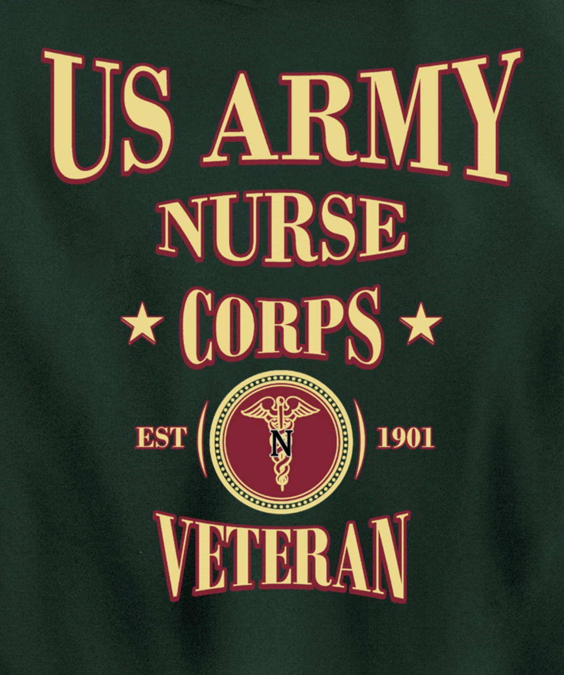 Army Nursing Army Nurse Veteran Military Nursing Pullover Hoodie