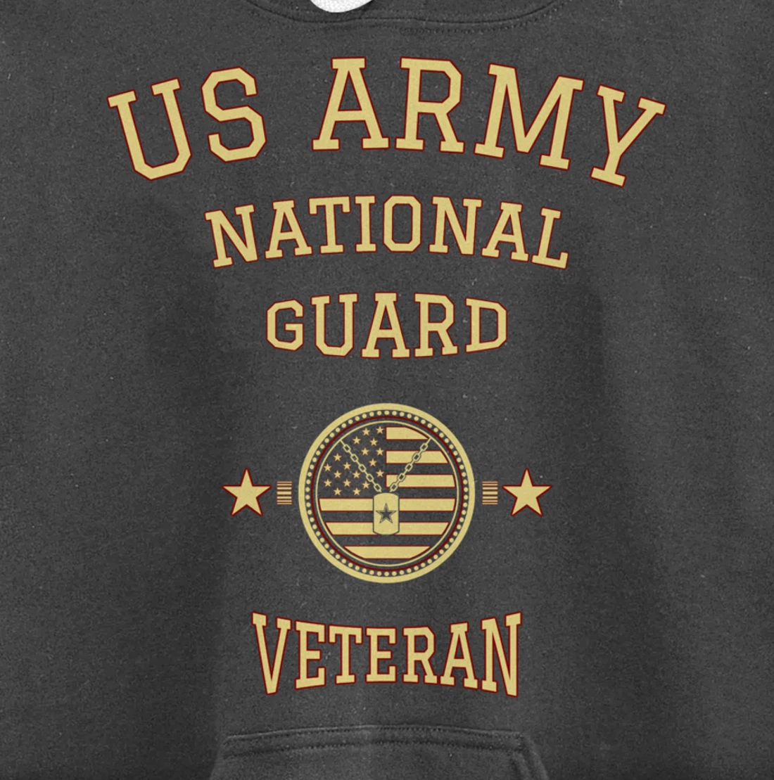US Army National Guard American Flag Retired Army Veteran Pullover Hoodie