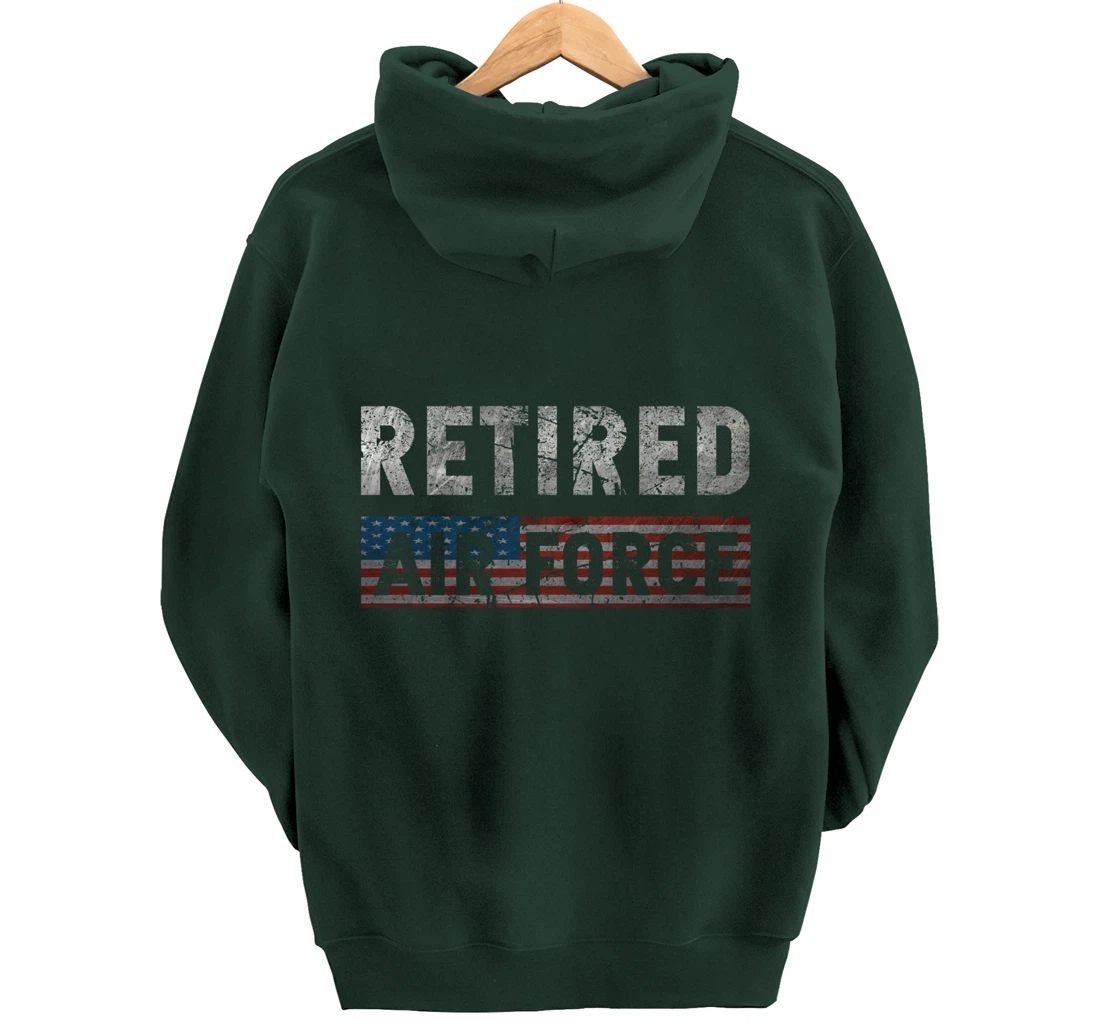 Air Force Retired Veteran Air Force Retirement Veteran Pullover Hoodie