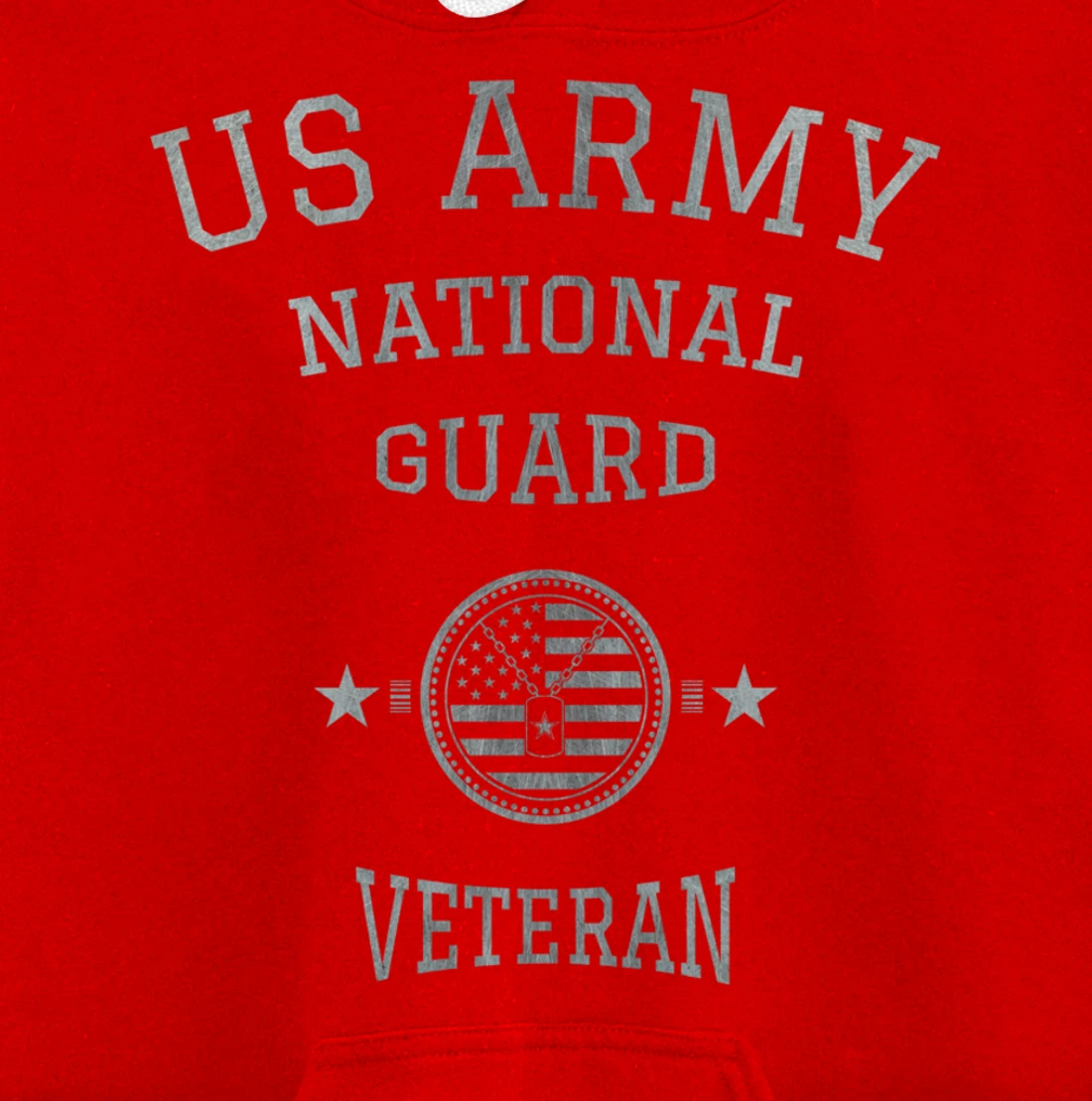 US Army National Guard American Flag Retired Army Veteran Pullover Hoodie