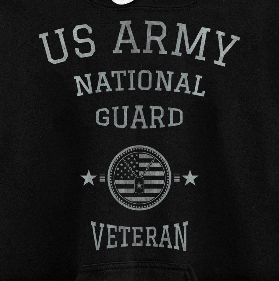 US Army National Guard American Flag Retired Army Veteran Pullover Hoodie
