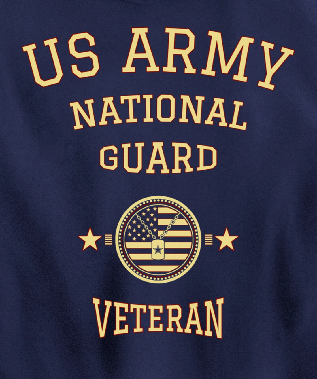 US Army National Guard American Flag Retired Army Veteran Pullover Hoodie