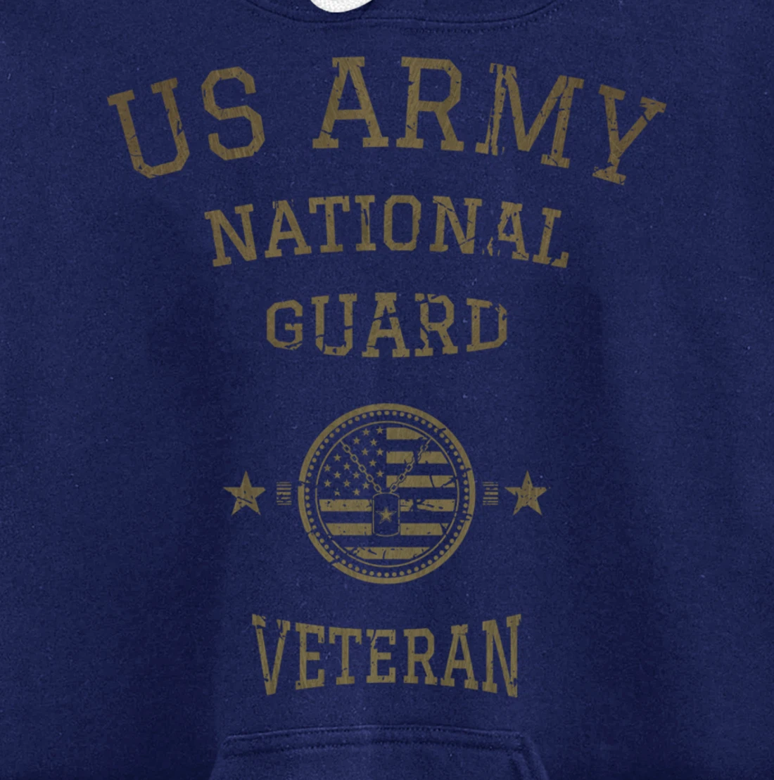 US Army National Guard American Flag Retired Army Veteran Pullover Hoodie