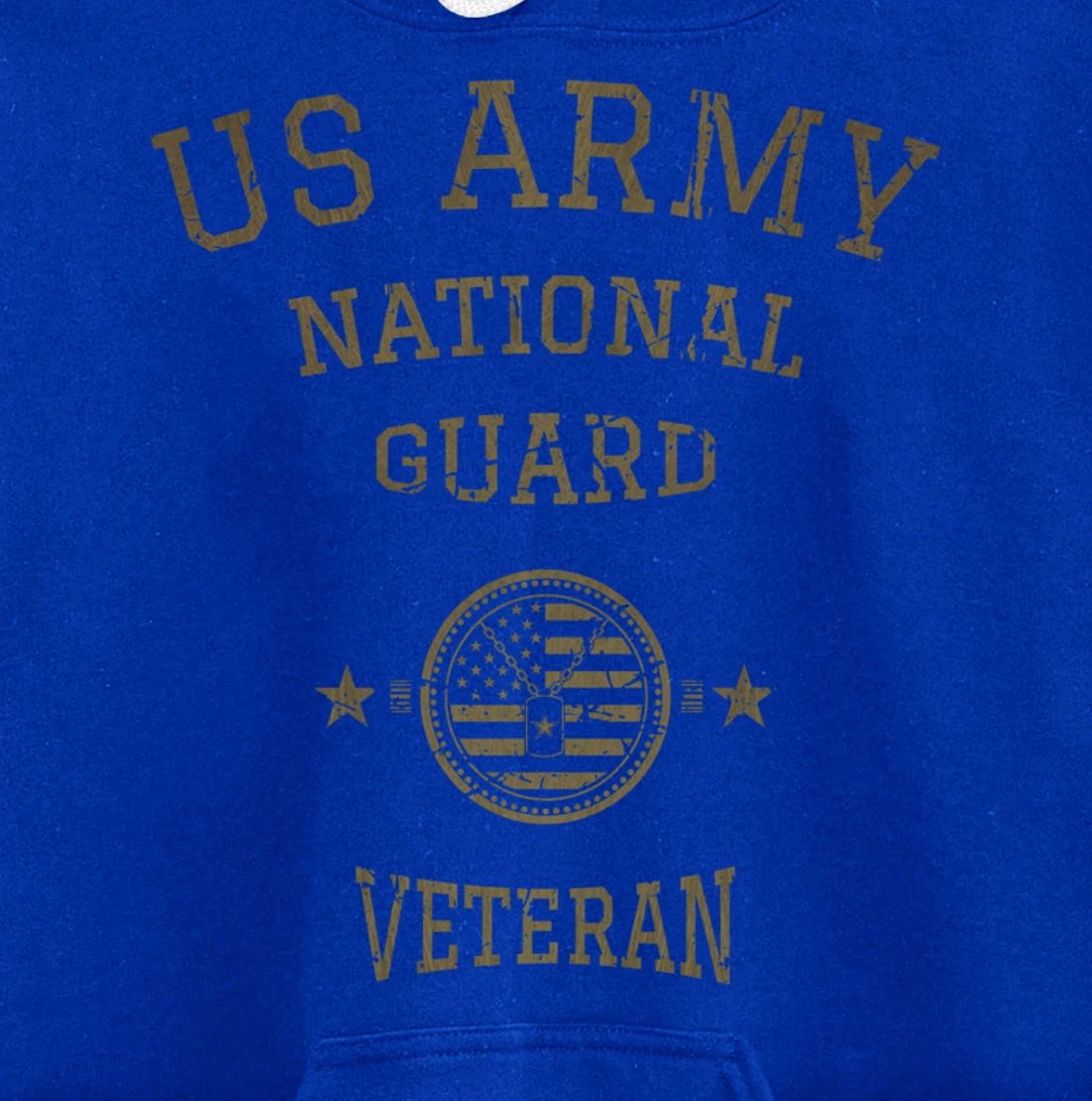 US Army National Guard American Flag Retired Army Veteran Pullover Hoodie