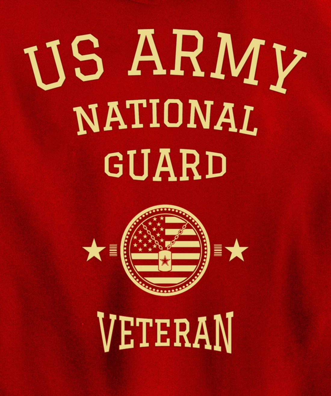 US Army National Guard American Flag Retired Army Veteran Pullover Hoodie
