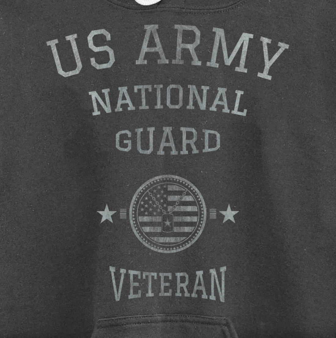US Army National Guard American Flag Retired Army Veteran Pullover Hoodie
