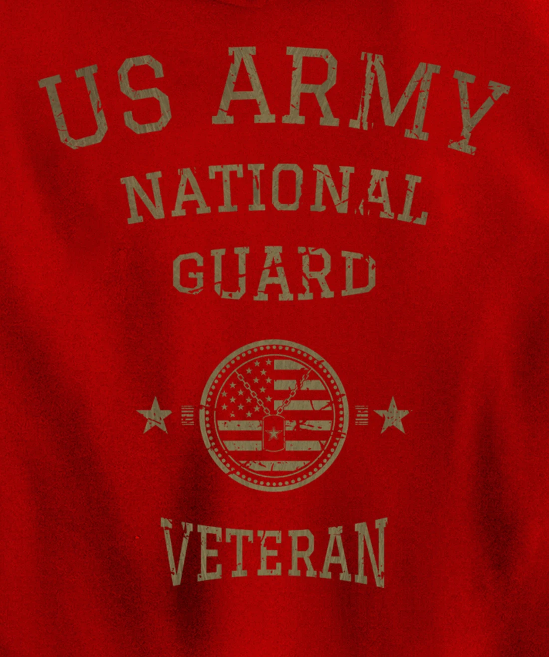US Army National Guard American Flag Retired Army Veteran Pullover Hoodie
