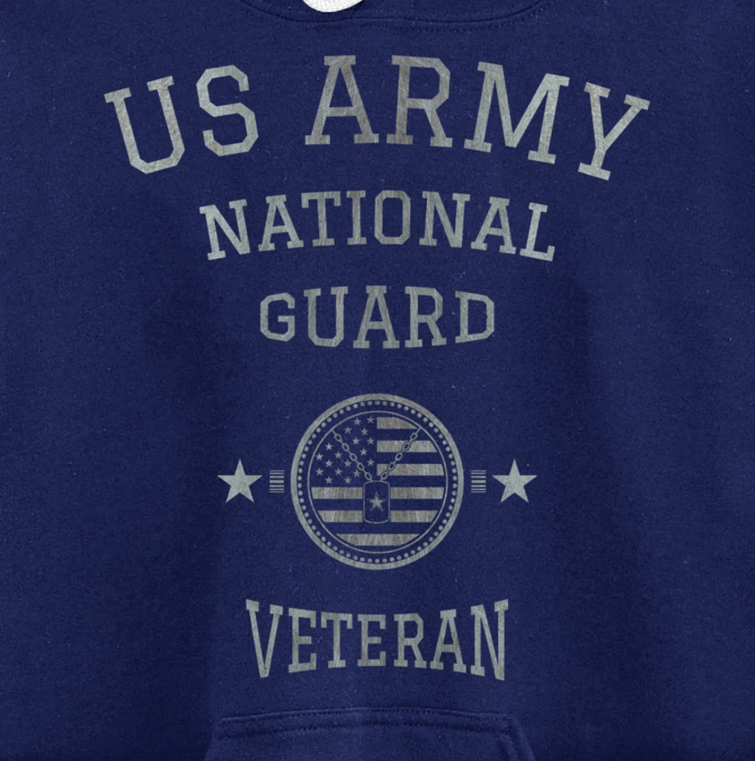 US Army National Guard American Flag Retired Army Veteran Pullover Hoodie