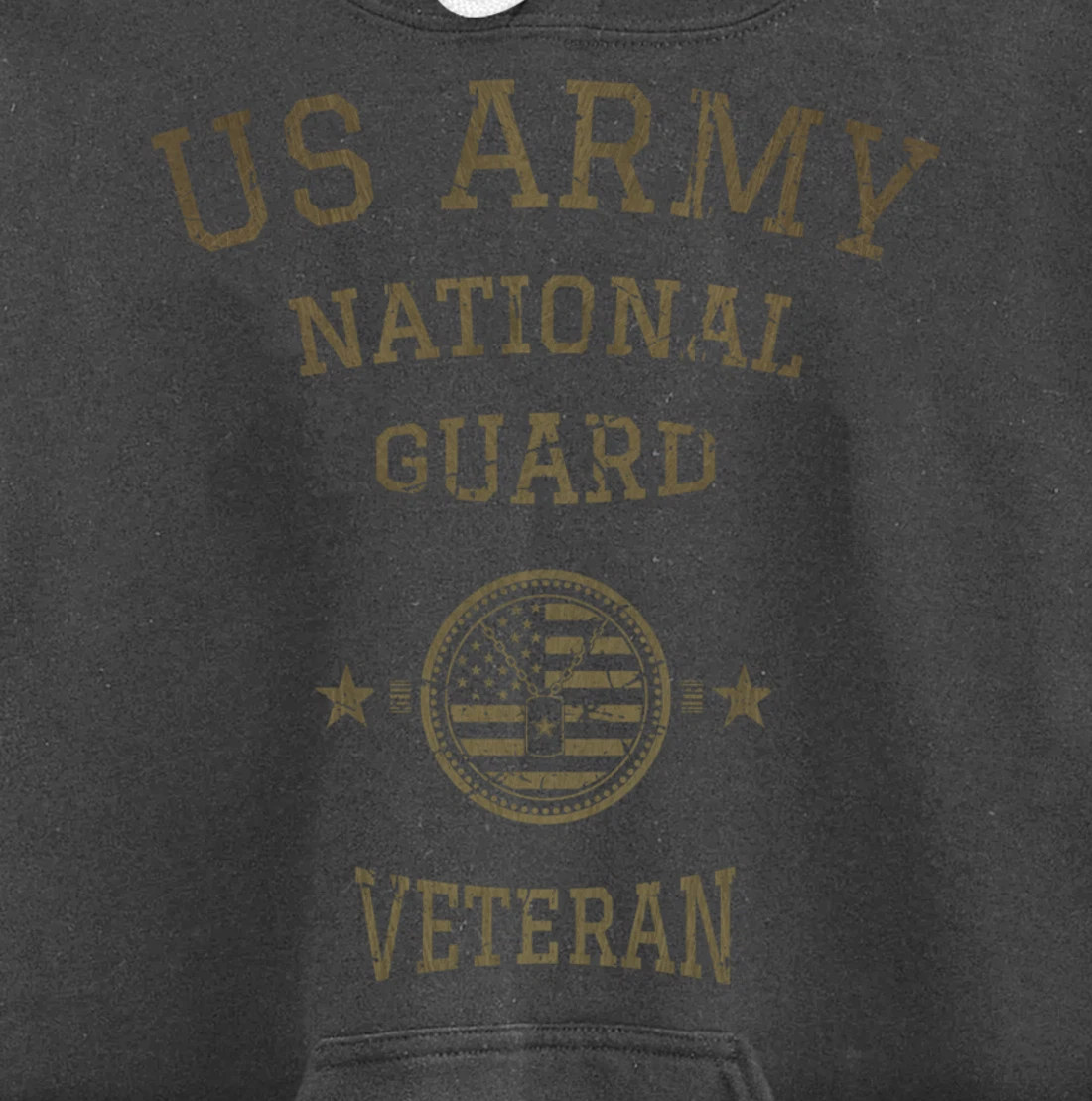 US Army National Guard American Flag Retired Army Veteran Pullover Hoodie