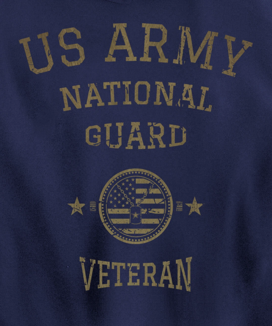 US Army National Guard American Flag Retired Army Veteran Pullover Hoodie