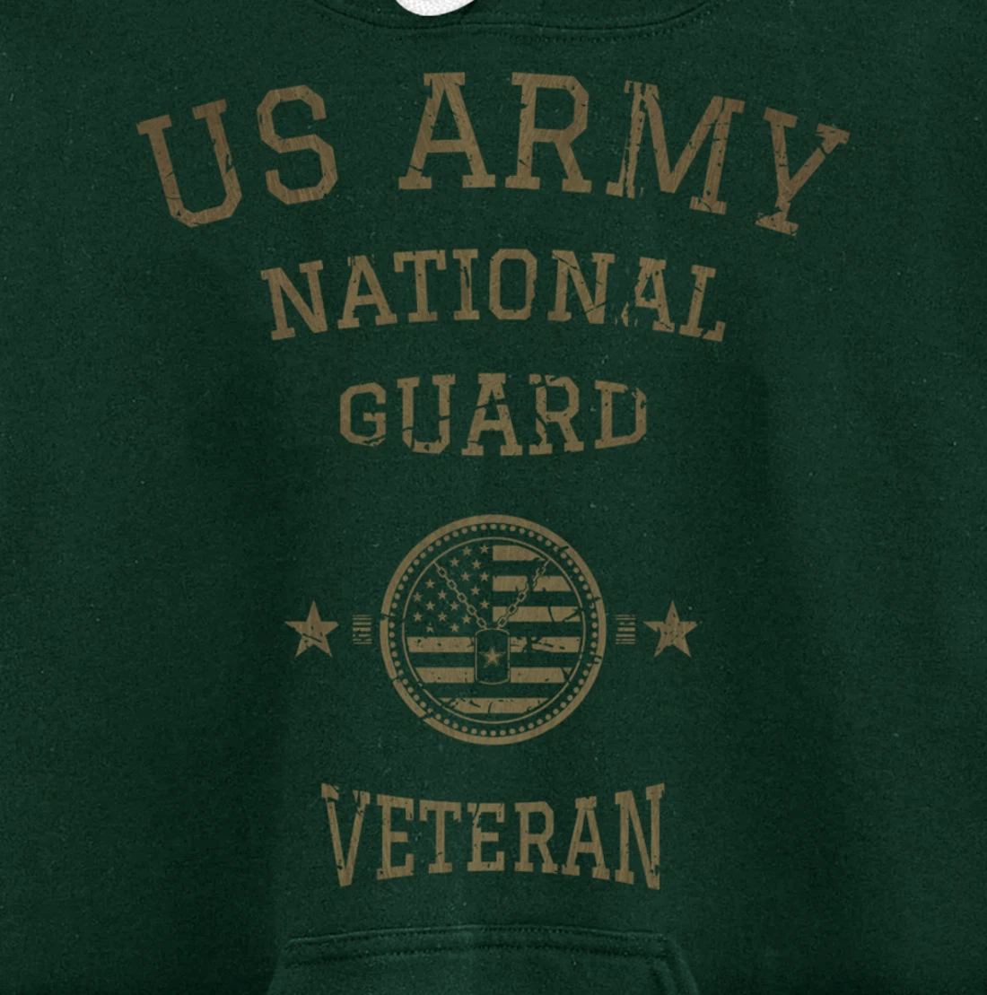 US Army National Guard American Flag Retired Army Veteran Pullover Hoodie