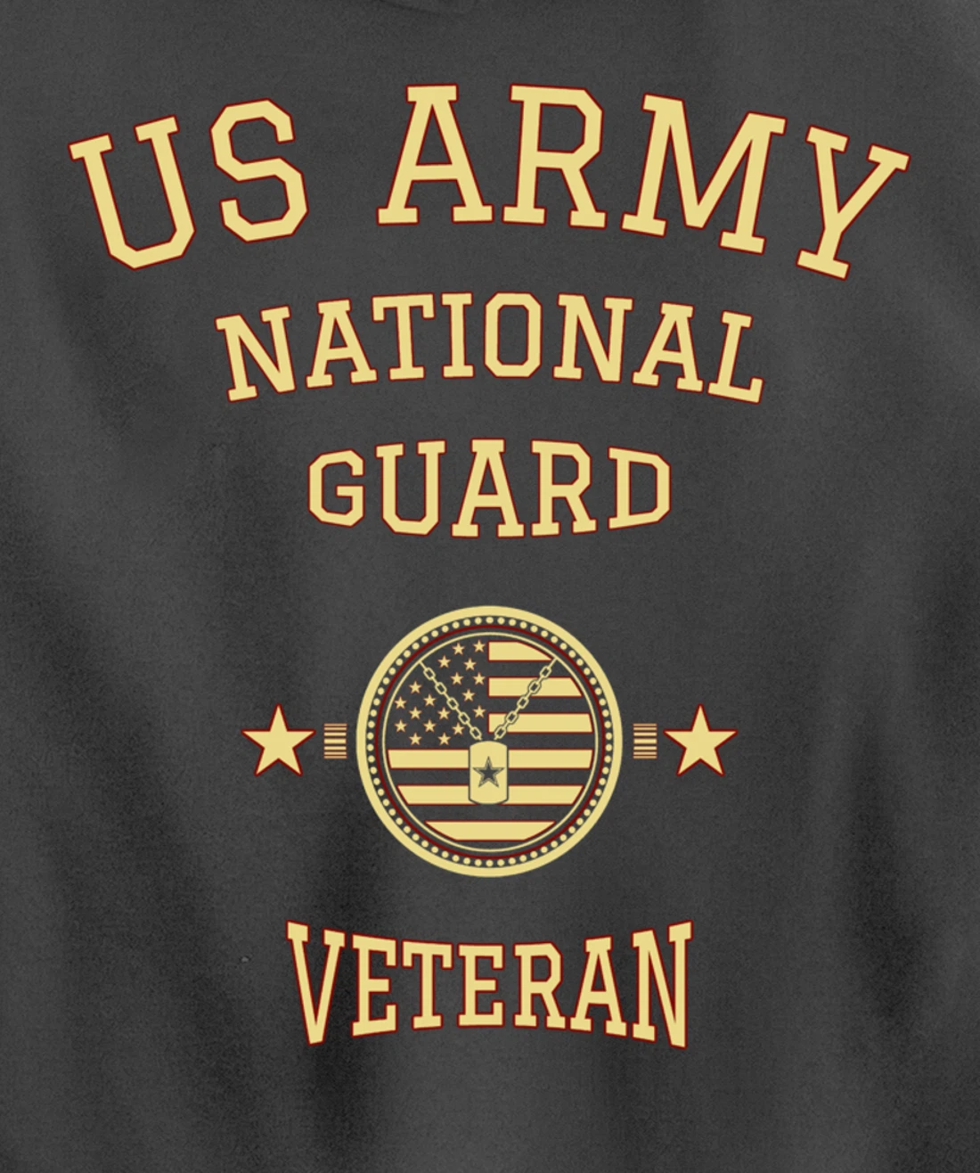 US Army National Guard American Flag Retired Army Veteran Pullover Hoodie