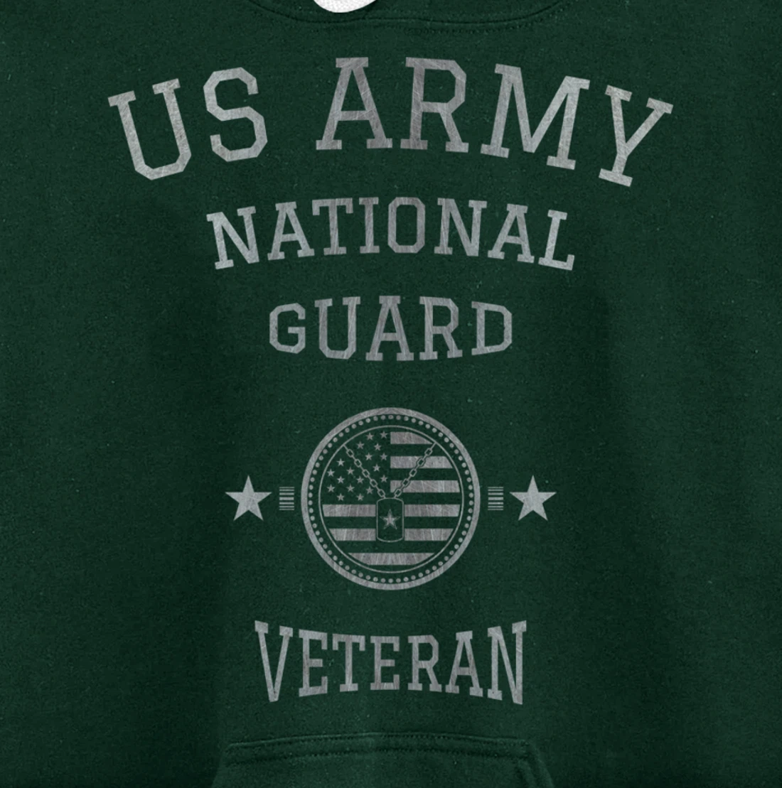 US Army National Guard American Flag Retired Army Veteran Pullover Hoodie
