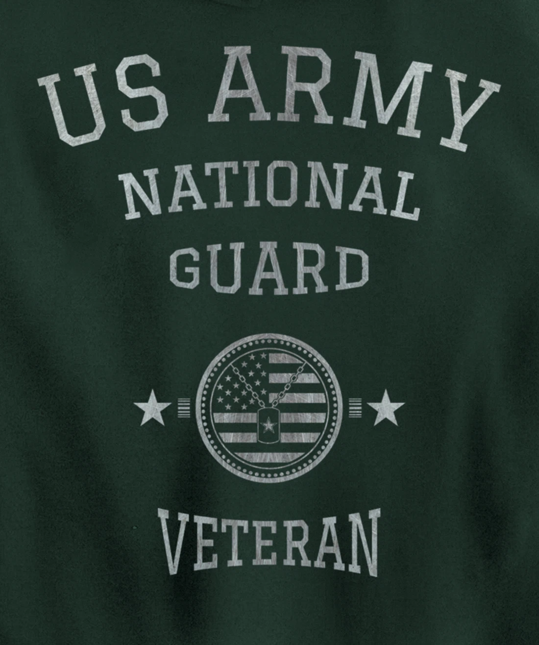 US Army National Guard American Flag Retired Army Veteran Pullover Hoodie
