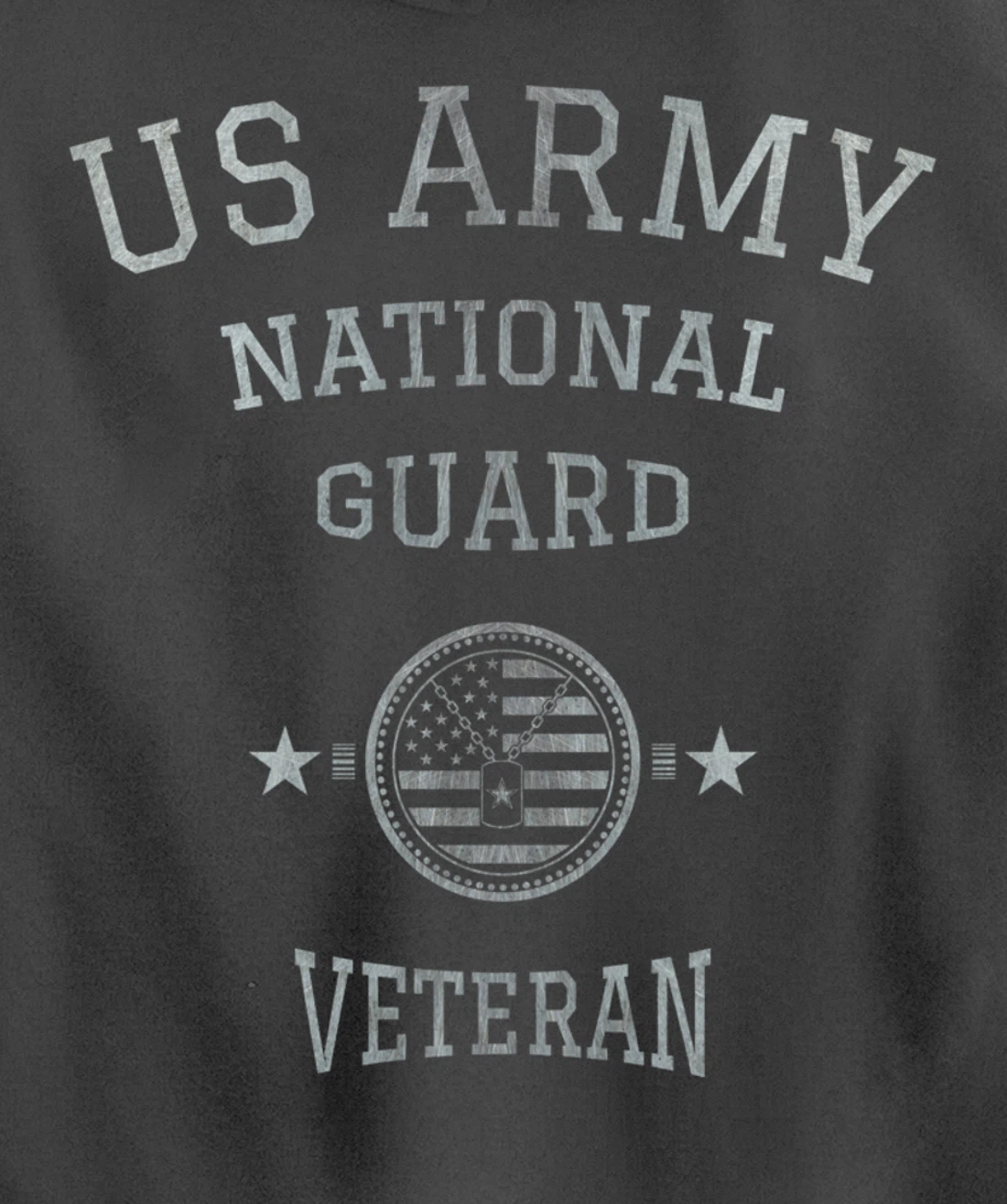 US Army National Guard American Flag Retired Army Veteran Pullover Hoodie