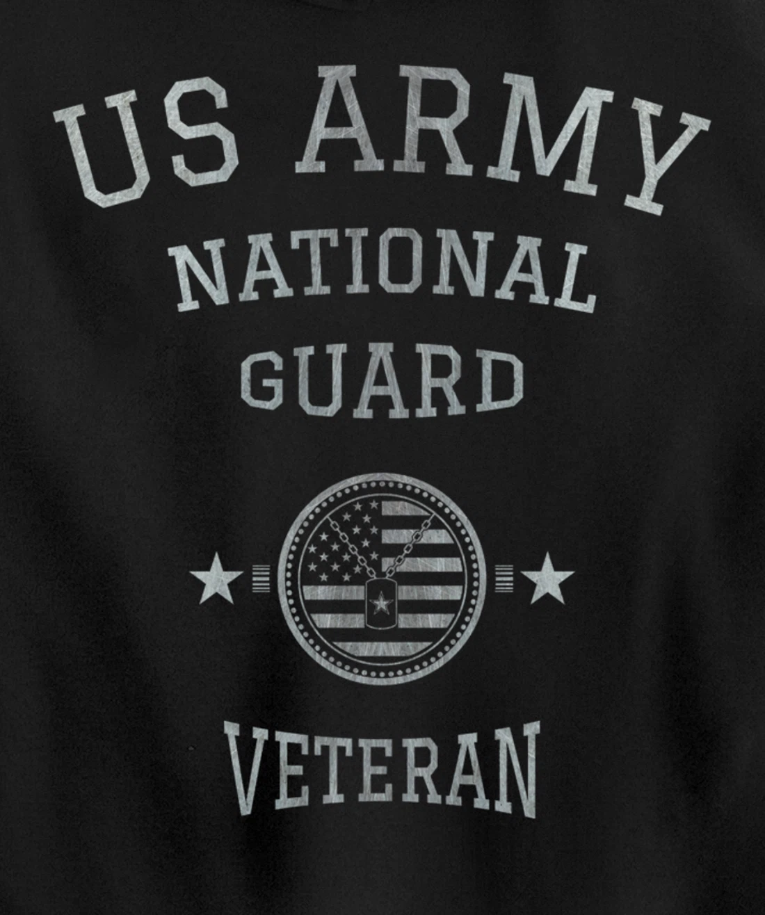 US Army National Guard American Flag Retired Army Veteran Pullover Hoodie