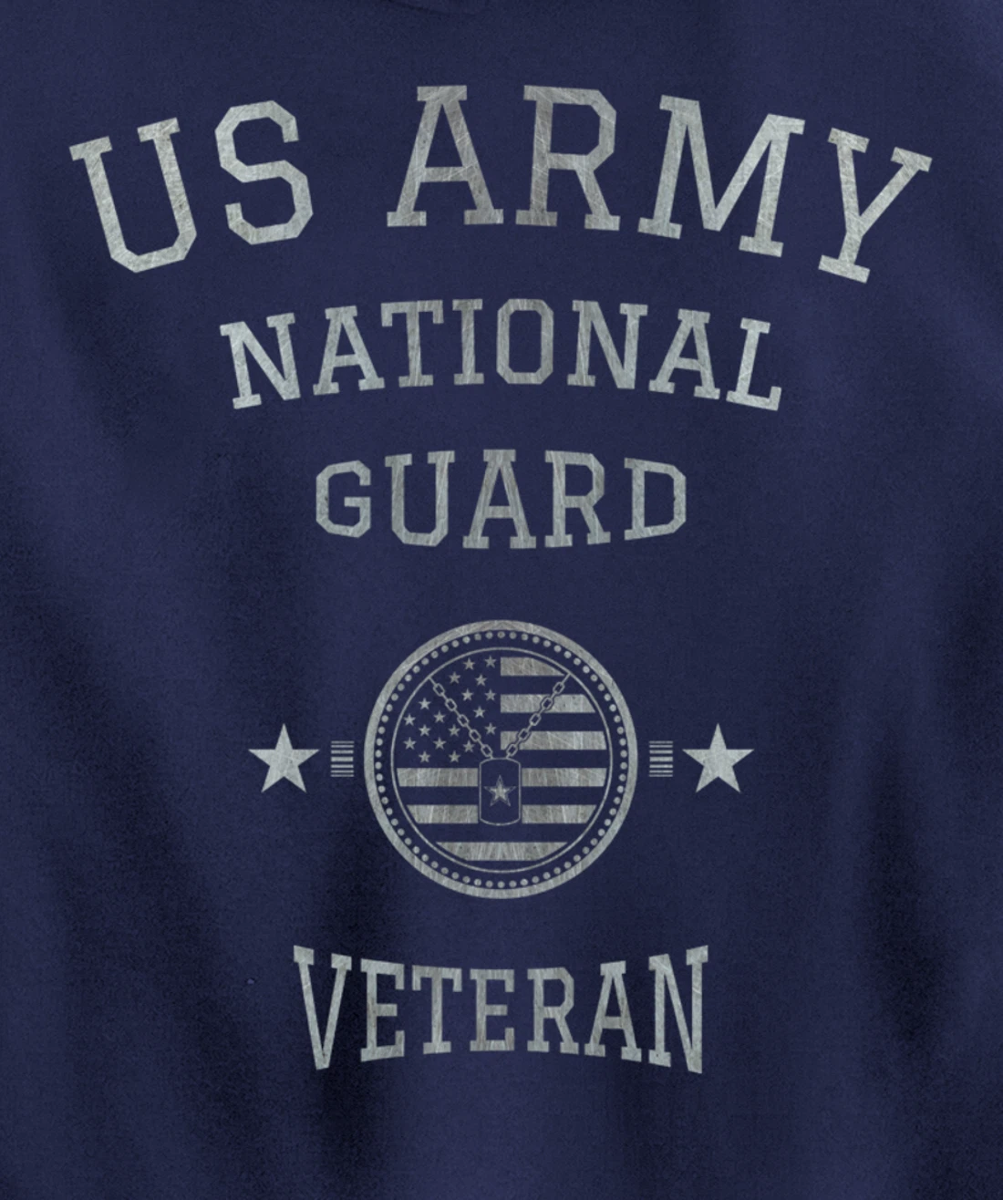 US Army National Guard American Flag Retired Army Veteran Pullover Hoodie