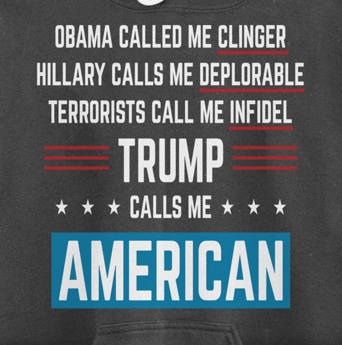 Trump American Pro American Design Pullover Hoodie