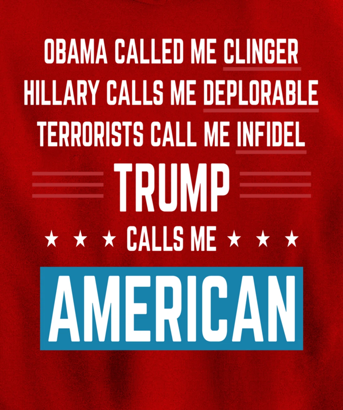 Trump American Pro American Design Pullover Hoodie