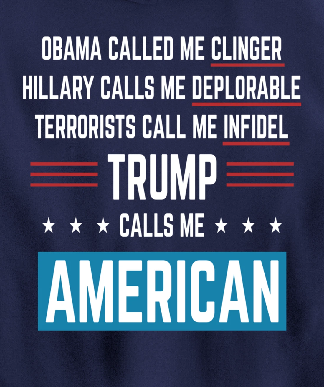 Trump American Pro American Design Pullover Hoodie