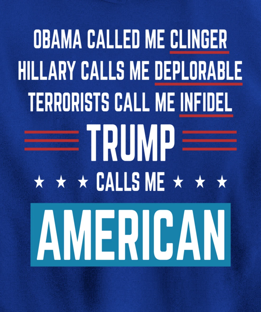 Trump American Pro American Design Pullover Hoodie