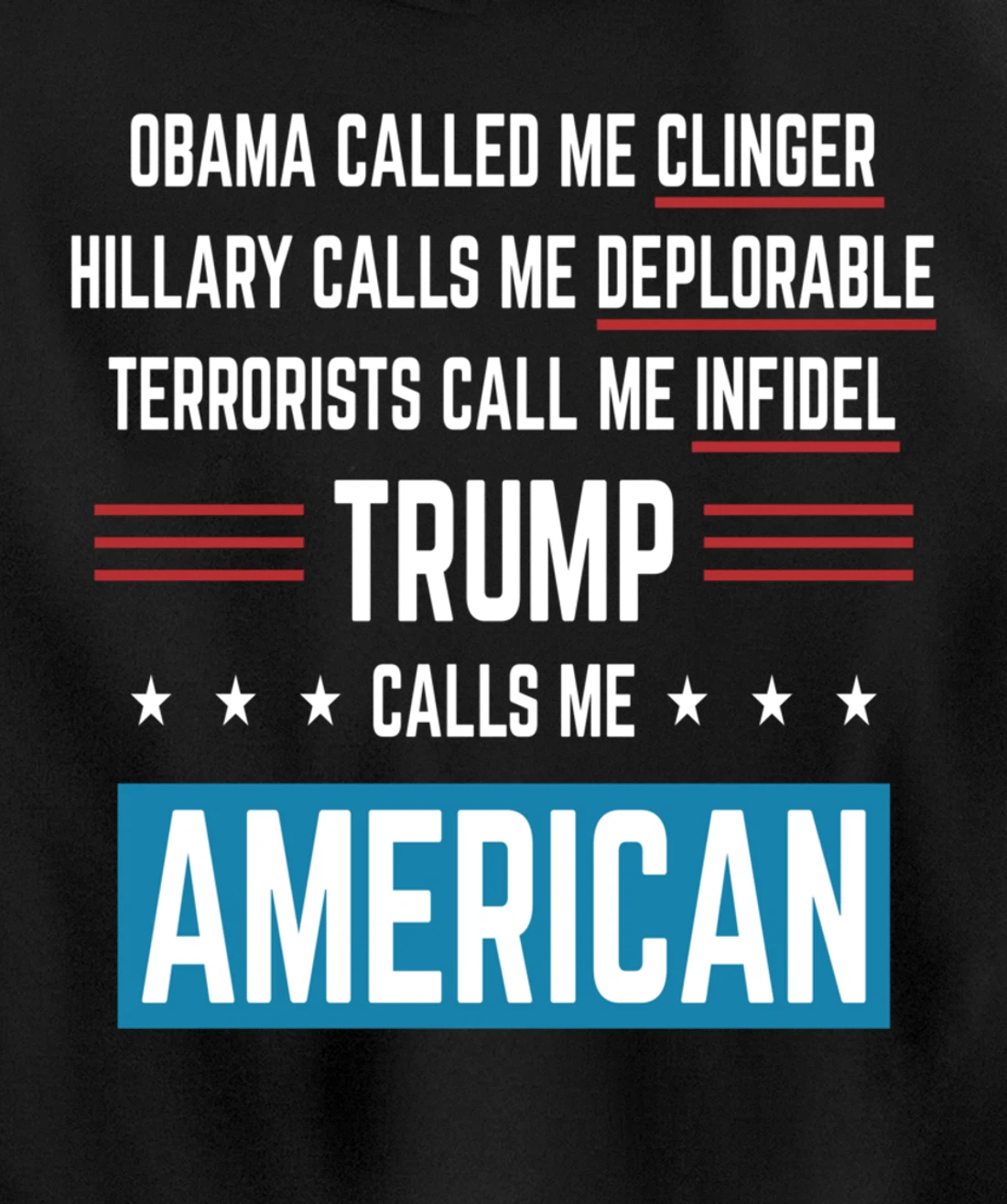 Trump American Pro American Design Pullover Hoodie