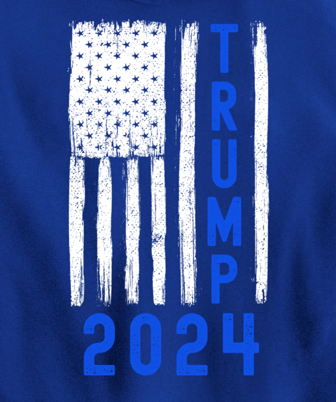 Trump 2024 American Flag Thin Blue Line Police Back The Blu Pullover Hoodie