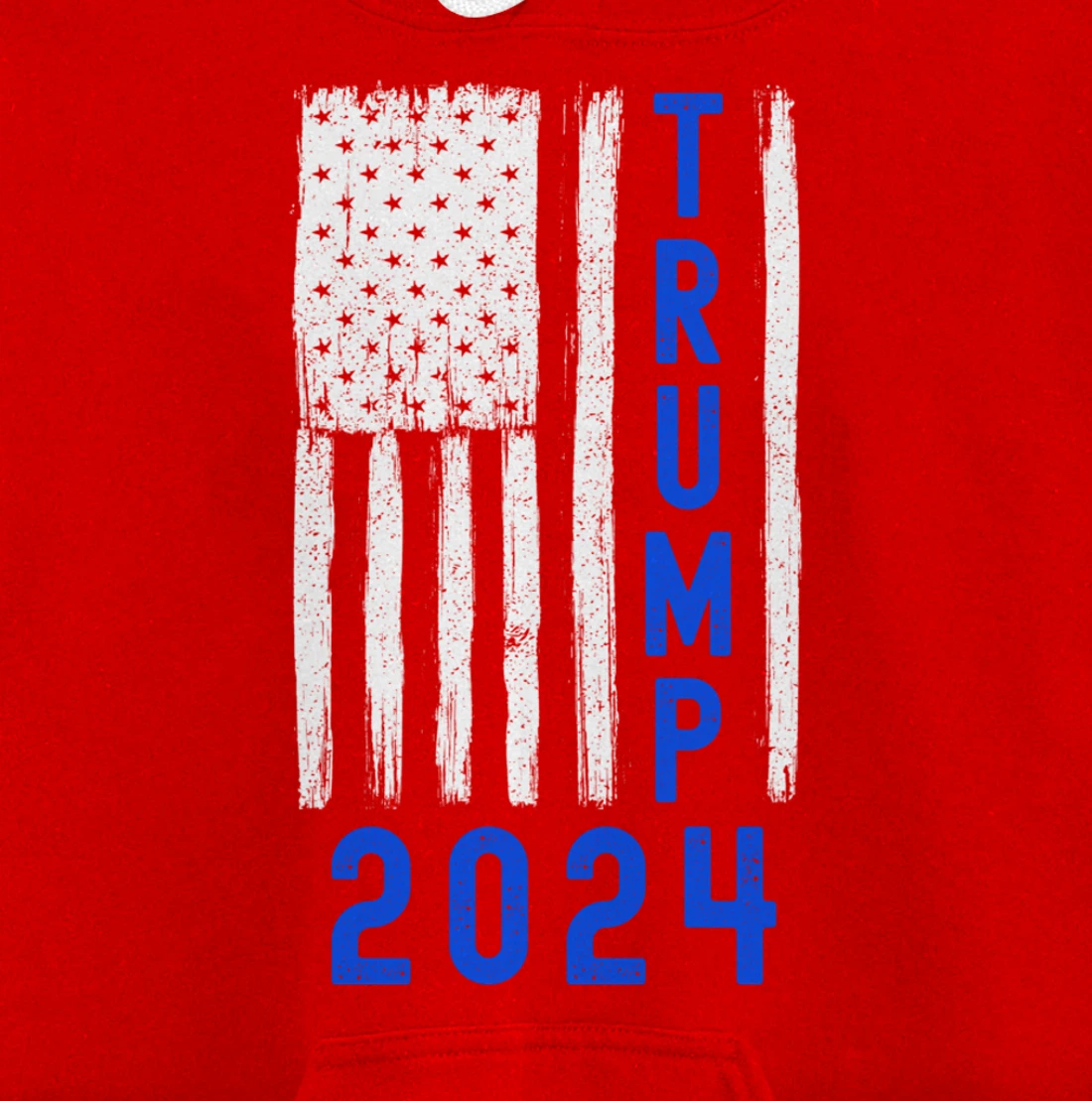 Trump 2024 American Flag Thin Blue Line Police Back The Blu Pullover Hoodie