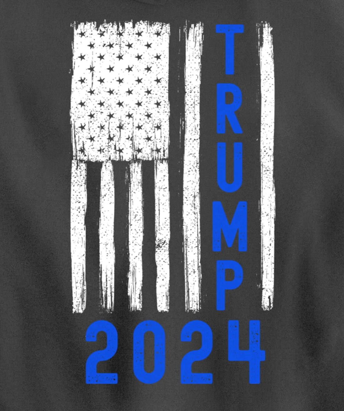 Trump 2024 American Flag Thin Blue Line Police Back The Blu Pullover Hoodie