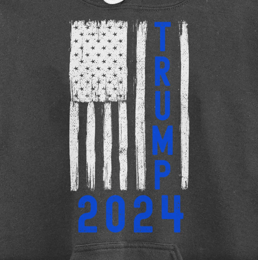 Trump 2024 American Flag Thin Blue Line Police Back The Blu Pullover Hoodie