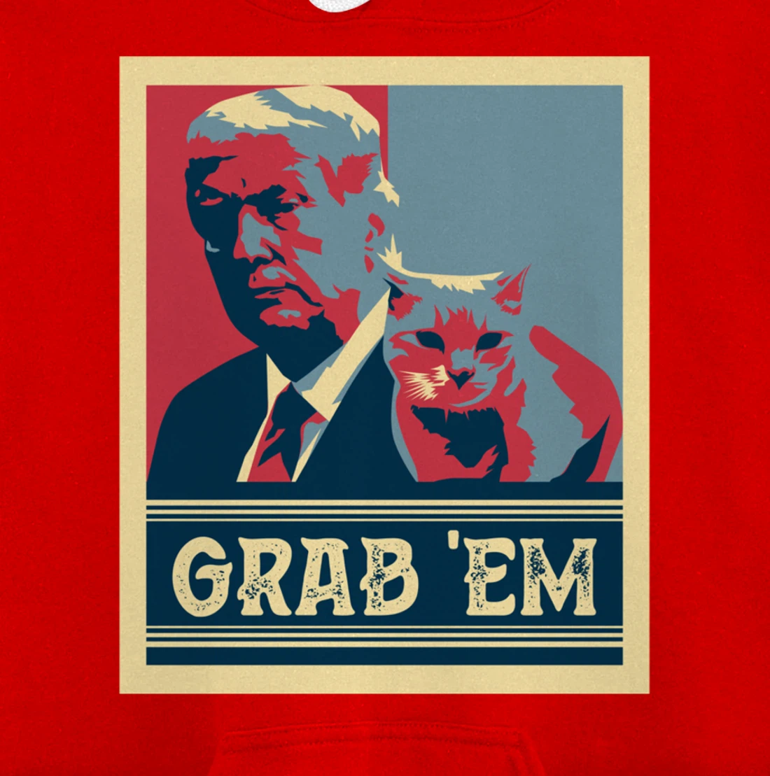 Grab Em Vote Pro Donald Trump Cat Republican Conservative Pullover Hoodie