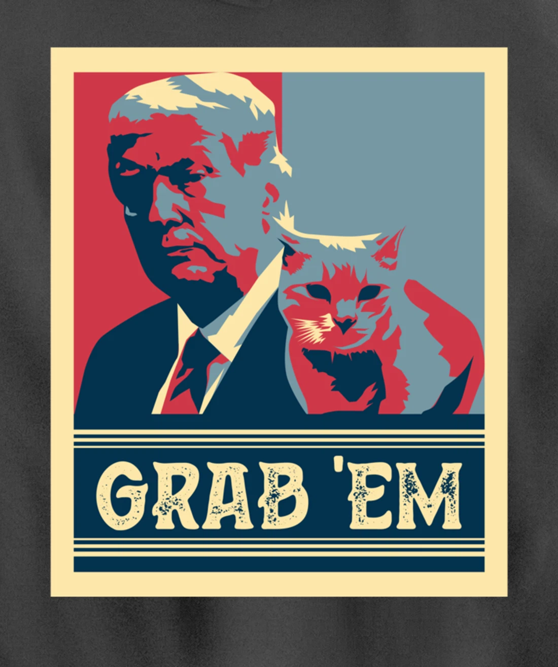 Grab Em Vote Pro Donald Trump Cat Republican Conservative Pullover Hoodie