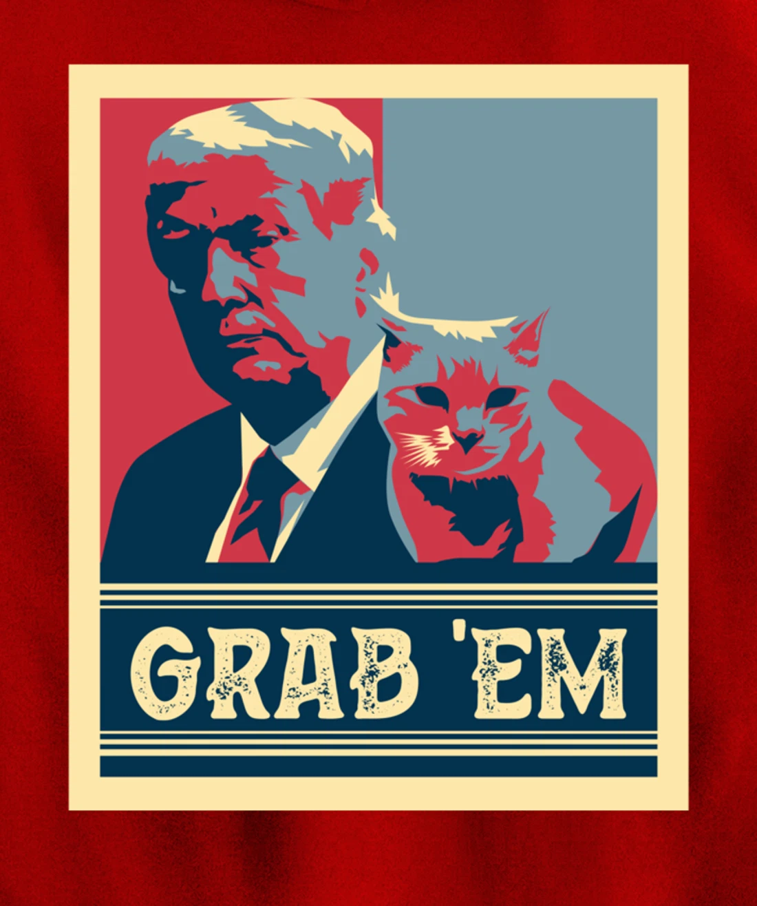 Grab Em Vote Pro Donald Trump Cat Republican Conservative Pullover Hoodie