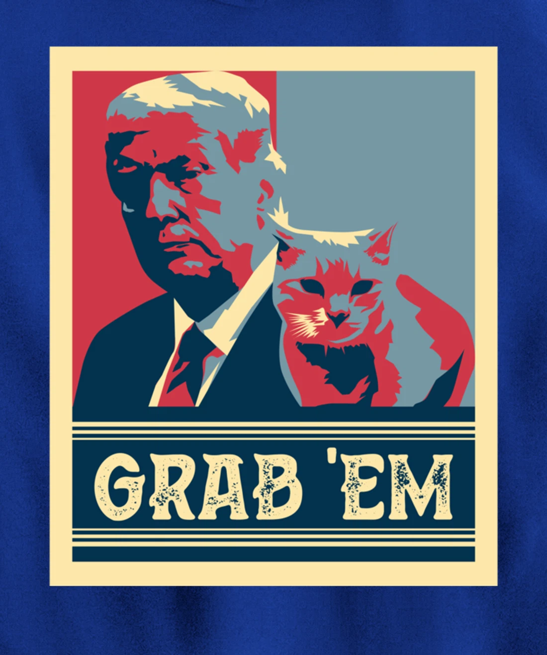 Grab Em Vote Pro Donald Trump Cat Republican Conservative Pullover Hoodie