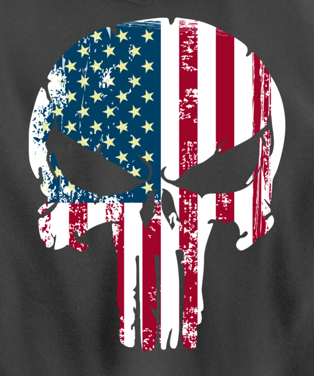 American patriotic veteran skull flag Pullover Hoodie