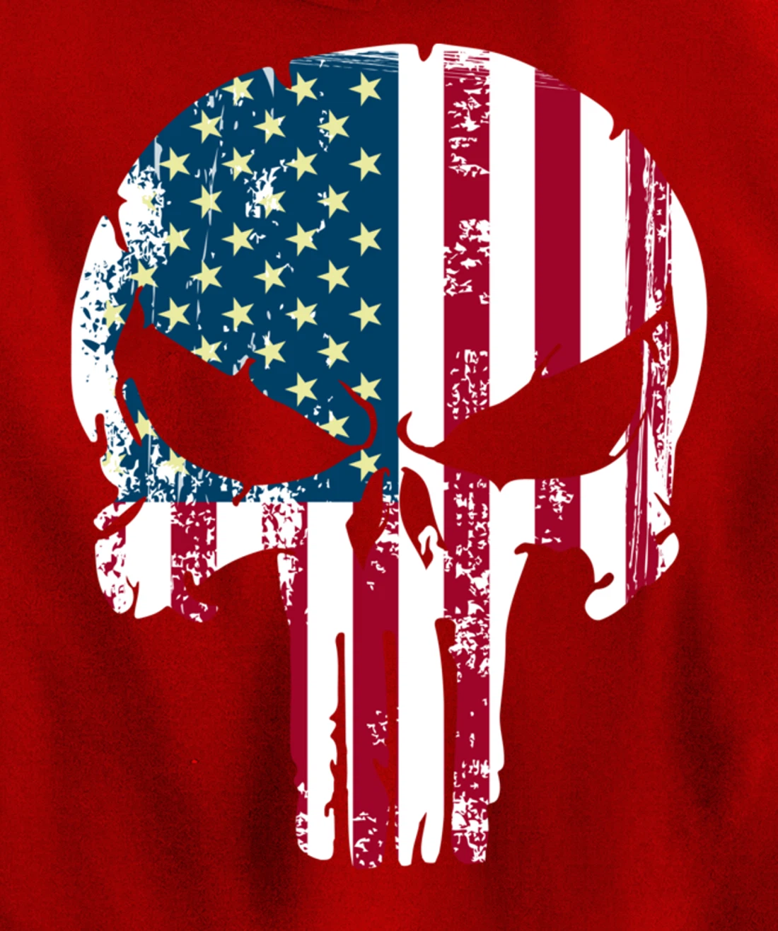 American patriotic veteran skull flag Pullover Hoodie