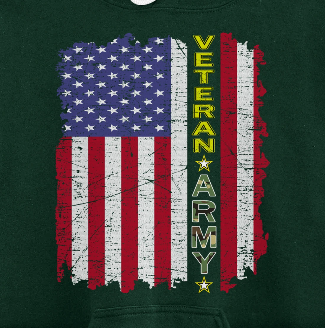 Proud Army Veteran-US Veterans Day Shirt-US Army Veteran Pullover Hoodie