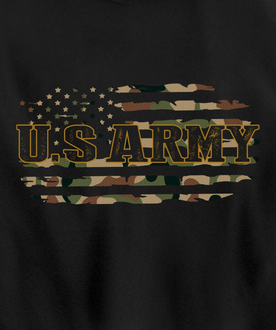 Proud U.S Army Veteran, USA Camouflage 4th of July Gifts Pullover Hoodie