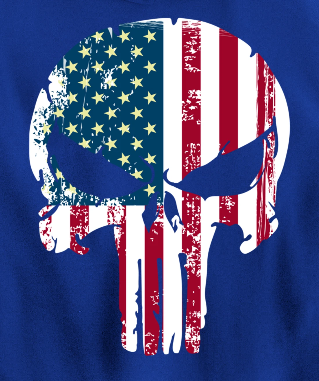 American patriotic veteran skull flag Pullover Hoodie