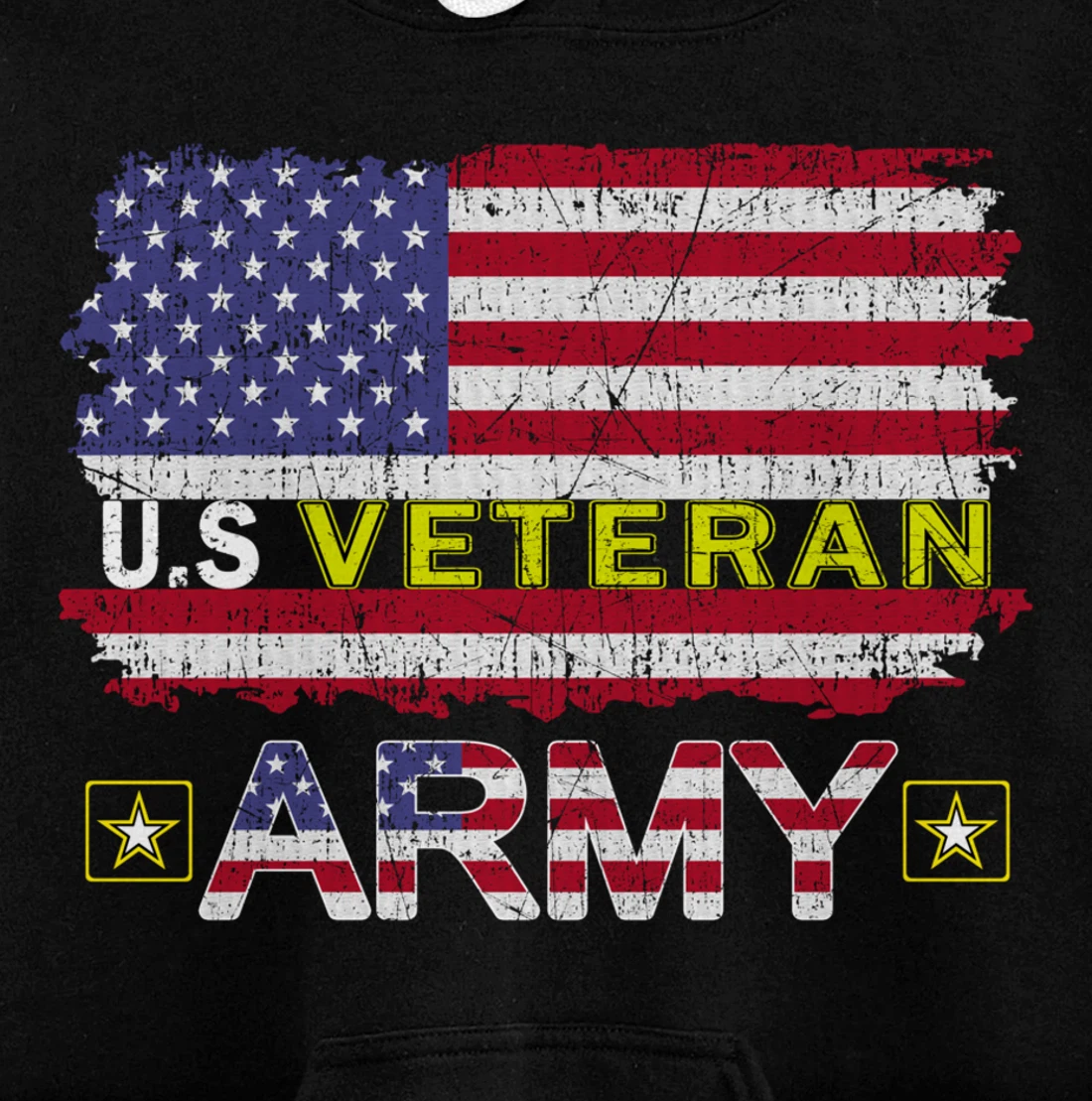 Proud Army Veteran-US Veterans Day Shirt-US Army Veteran Pullover Hoodie