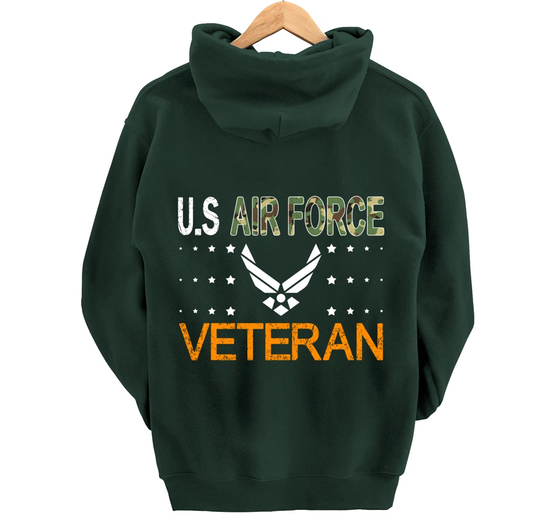 Proud US Air Force Veteran-US Veterans Day Pride Pullover Hoodie