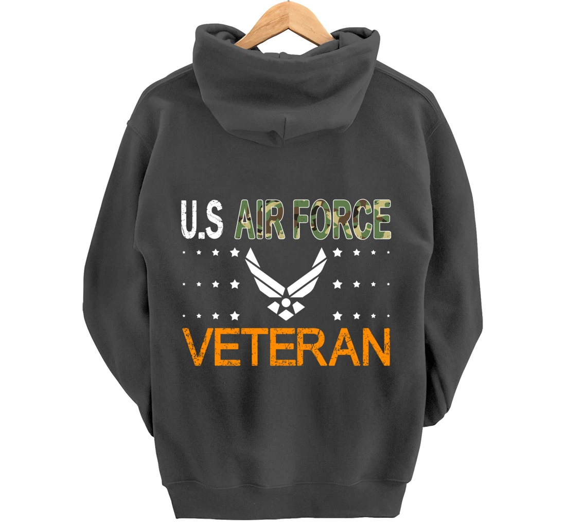 Proud US Air Force Veteran-US Veterans Day Pride Pullover Hoodie