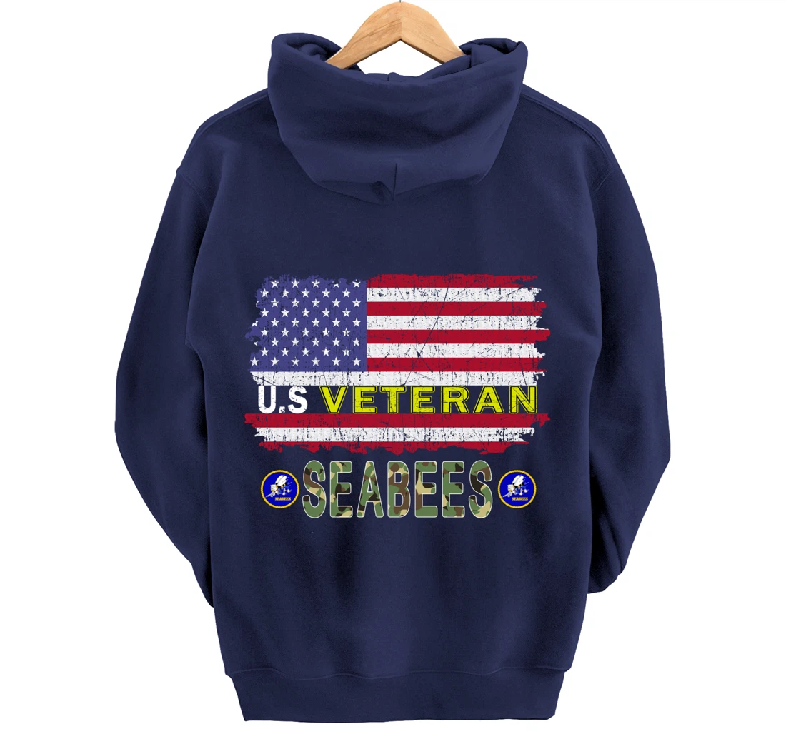 US Veterans Day Shirt US Seabees Veteran Pullover Hoodie