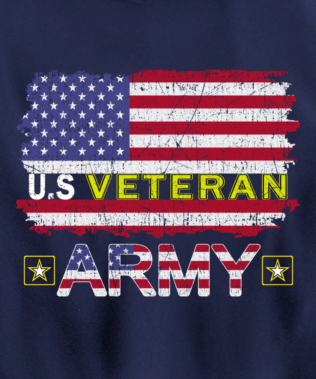 Proud Army Veteran-US Veterans Day Shirt-US Army Veteran Pullover Hoodie