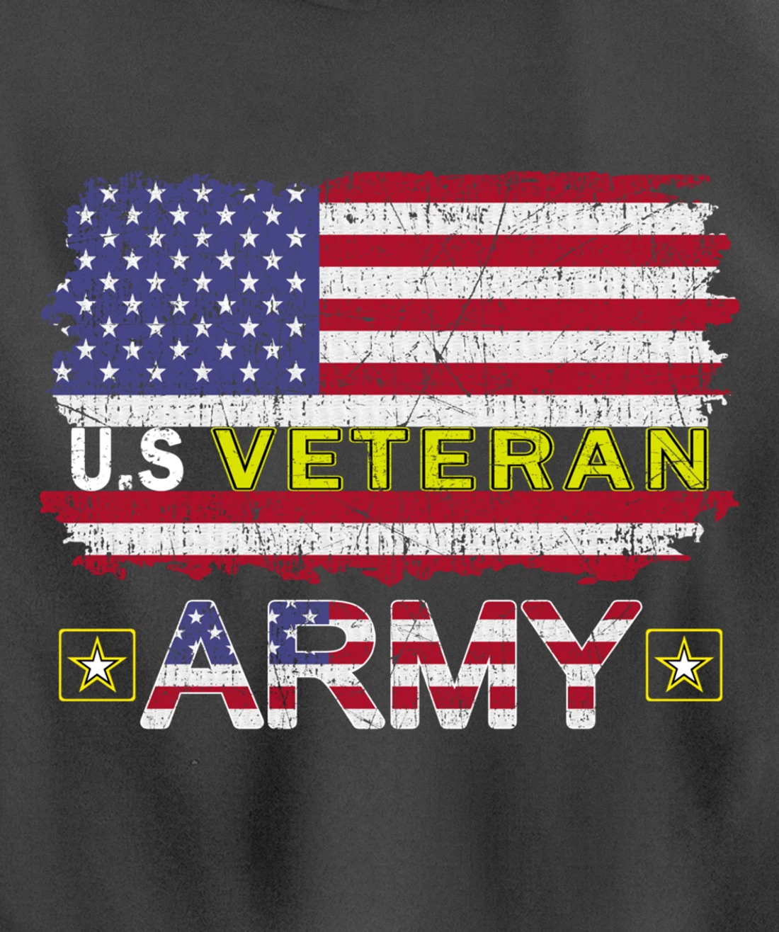 Proud Army Veteran-US Veterans Day Shirt-US Army Veteran Pullover Hoodie