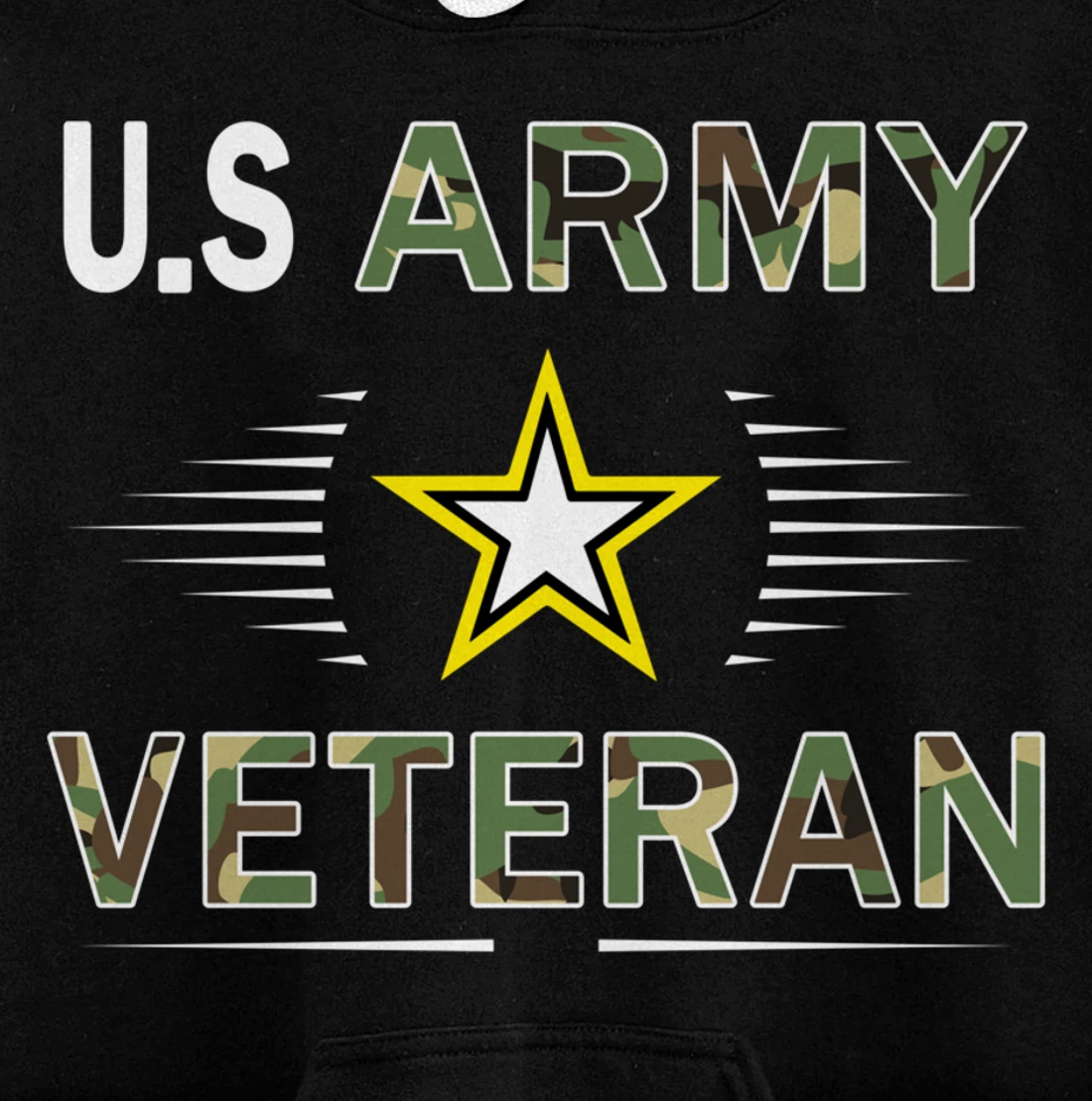 Proud Army Veteran-US Veterans Day Shirt-US Army Veteran Pullover Hoodie