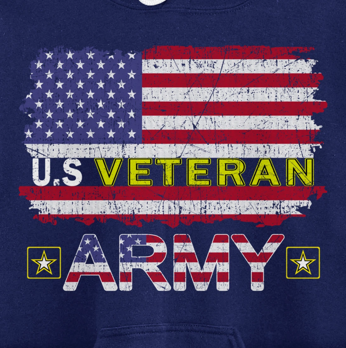 Proud Army Veteran-US Veterans Day Shirt-US Army Veteran Pullover Hoodie